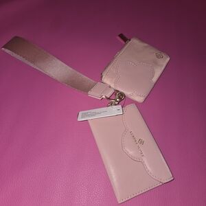 Pink Kendra Scott Card Holder and Coin Purse Set